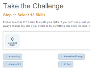 13 Skills - Registration Step 1